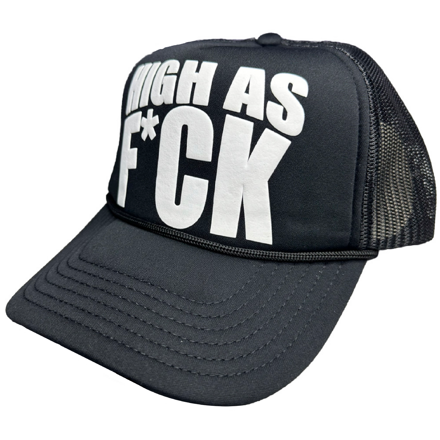 HIGH AS FUCK TRUCKER HAT